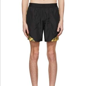 VERSACE - Black Barocco Swim Shorts